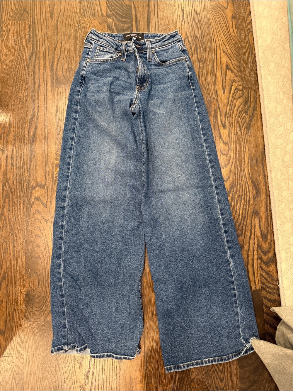 Just Black Wide-Leg High-Rise Blue Denim Jeans